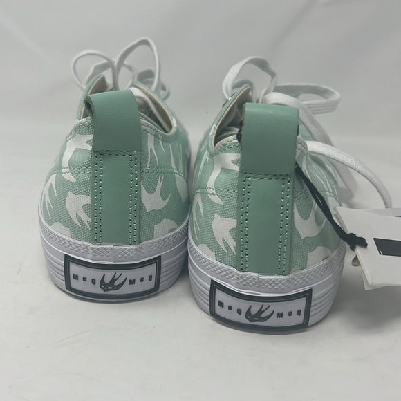 NWT McQ Alexander McQueen Swallow Swarm Bird Mint Low Top Sneakers Sz 39 or US 8 - Picture 6 of 8